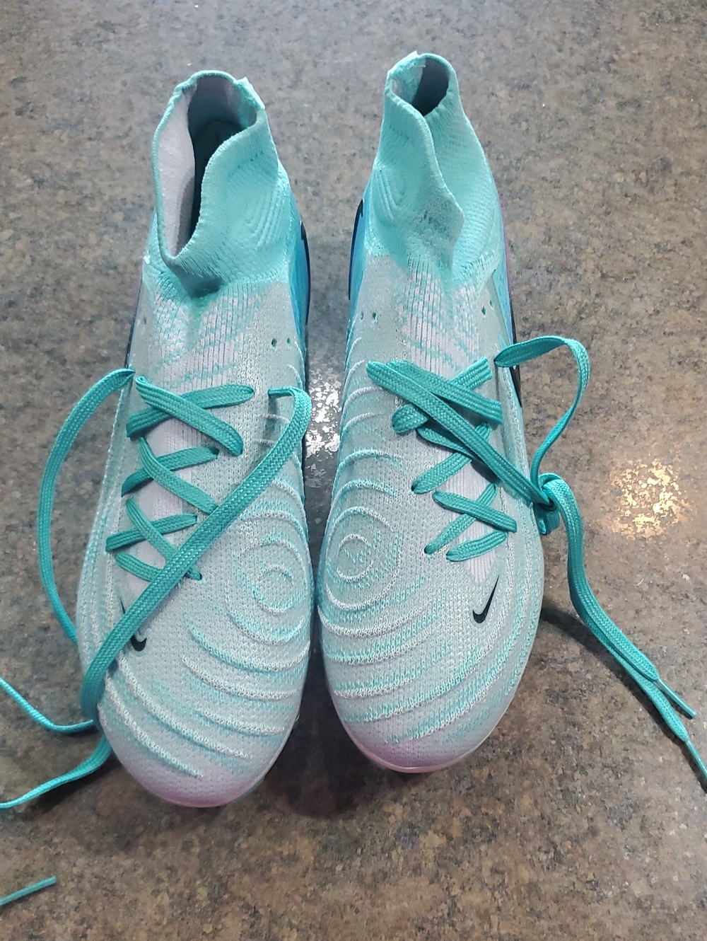Women's Aquamarine Knit Soccer Cleats - Nike